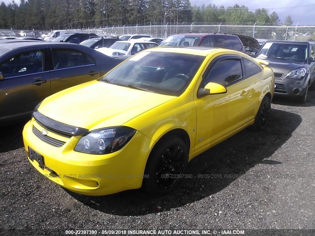 1G1AM18B477219929 - 2007 CHEVROLET COBALT SS YELLOW photo 2