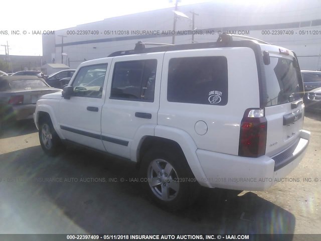 1J8HG48K36C337323 - 2006 JEEP COMMANDER WHITE photo 3
