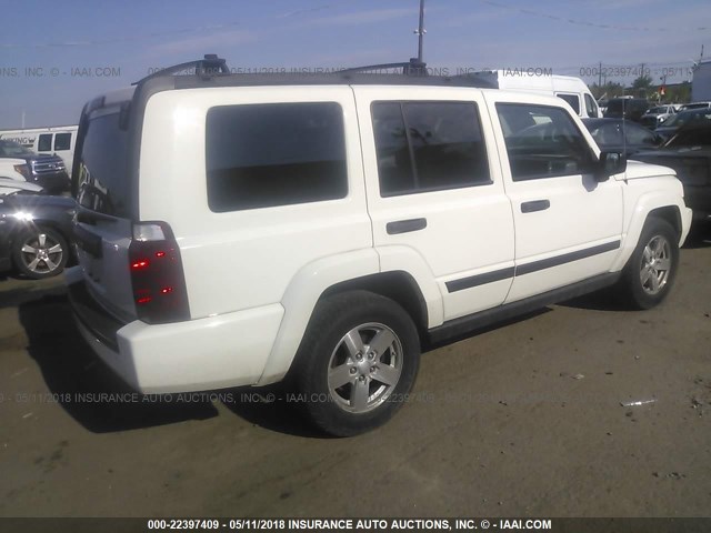 1J8HG48K36C337323 - 2006 JEEP COMMANDER WHITE photo 4