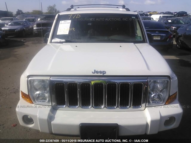 1J8HG48K36C337323 - 2006 JEEP COMMANDER WHITE photo 6