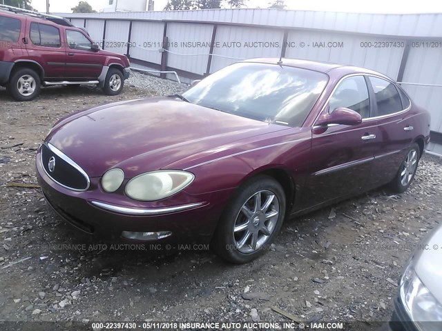 2G4WE567451260566 - 2005 BUICK LACROSSE CXS RED photo 2