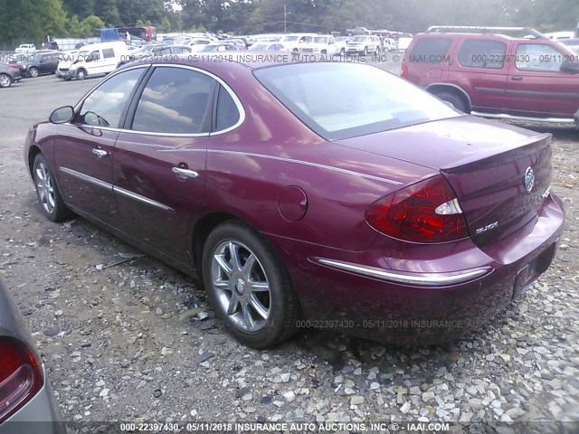 2G4WE567451260566 - 2005 BUICK LACROSSE CXS RED photo 3
