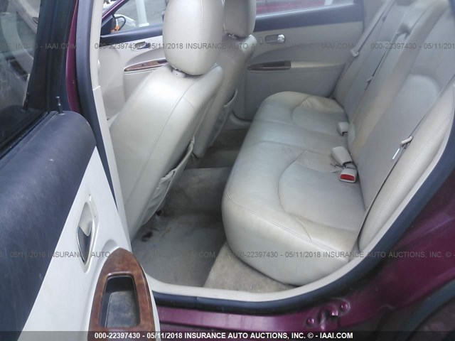 2G4WE567451260566 - 2005 BUICK LACROSSE CXS RED photo 8