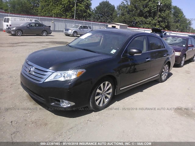 4T1BK3DB0BU379797 - 2011 TOYOTA AVALON LIMITED BLACK photo 2