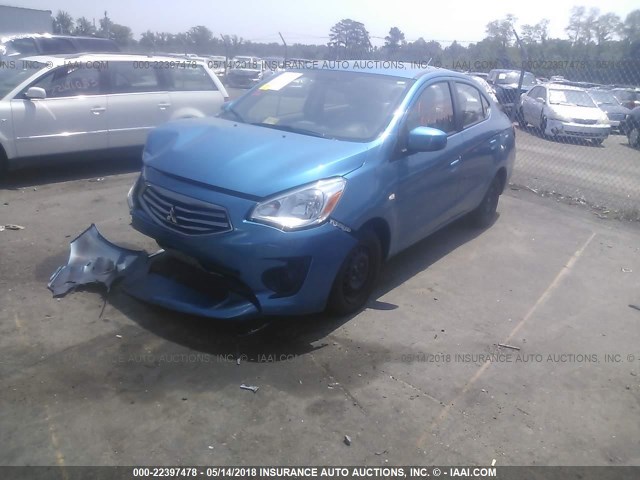 ML32F3FJ7HH004619 - 2017 MITSUBISHI MIRAGE G4 ES ლურჯი ფოტო 2