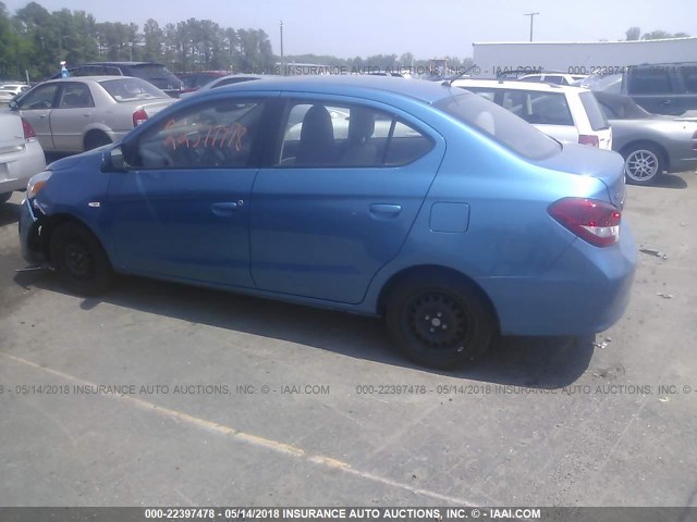 ML32F3FJ7HH004619 - 2017 MITSUBISHI MIRAGE G4 ES ლურჯი ფოტო 3