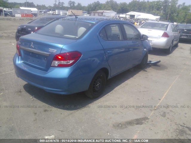 ML32F3FJ7HH004619 - 2017 MITSUBISHI MIRAGE G4 ES ლურჯი ფოტო 4