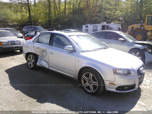 WAUDF78E28A058364 - 2008 AUDI A4 2.0T QUATTRO SILVER photo 1