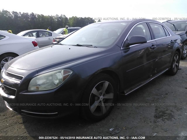 1G1ZC5E10BF237030 - 2011 CHEVROLET MALIBU 1LT ნაცრისფერი ფოტო 2