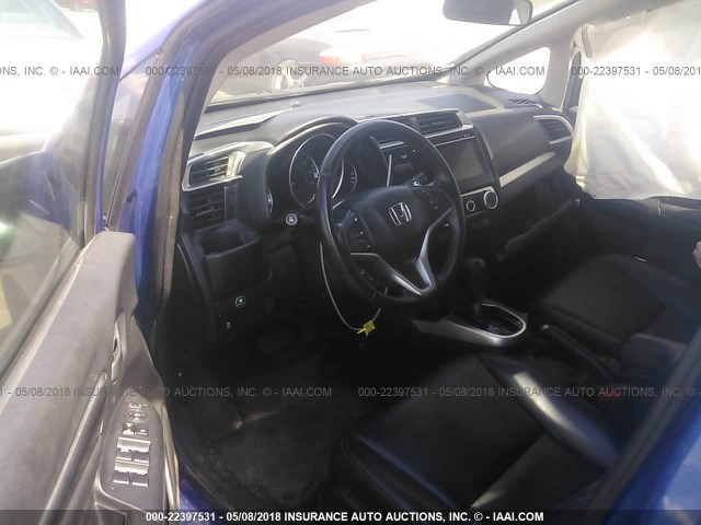 3HGGK5H80FM786020 - 2015 HONDA FIT EX/EXL BLUE photo 5