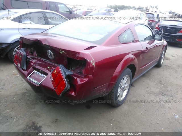 1ZVFT80N675252521 - 2007 FORD MUSTANG RED photo 4