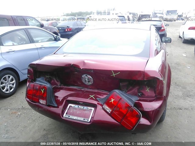 1ZVFT80N675252521 - 2007 FORD MUSTANG RED photo 6