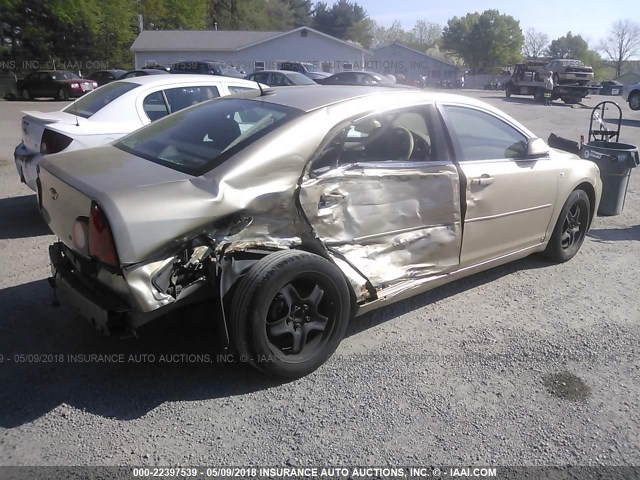 1G1ZH57B784202299 - 2008 CHEVROLET MALIBU 1LT GOLD photo 4