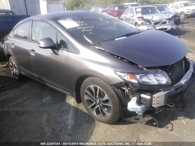 19XFB2F95DE256203 - 2013 HONDA CIVIC EXL 灰色 照片 1