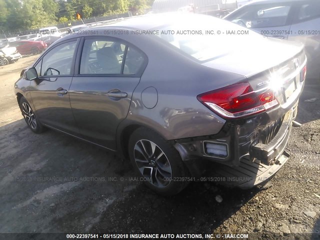 19XFB2F95DE256203 - 2013 HONDA CIVIC EXL 灰色 照片 3