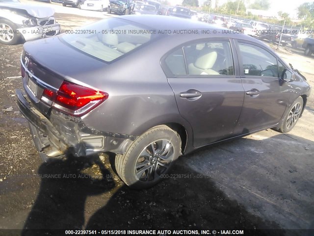 19XFB2F95DE256203 - 2013 HONDA CIVIC EXL 灰色 照片 4