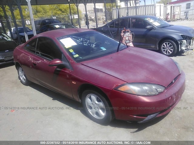 1ZWFT61L9Y5615747 - 2000 MERCURY COUGAR V6 RED photo 1