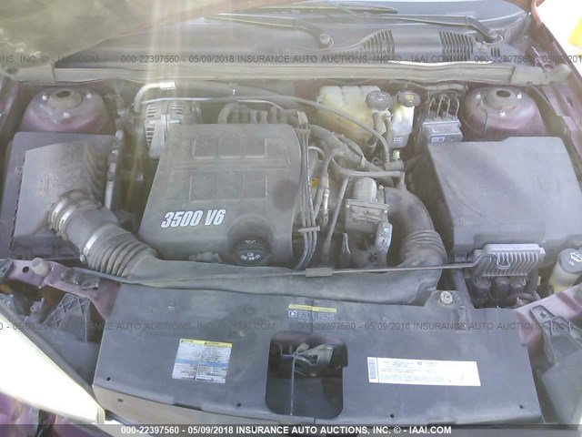 1G1ZT52865F314473 - 2005 CHEVROLET MALIBU LS ბურგუნდია ფოტო 10