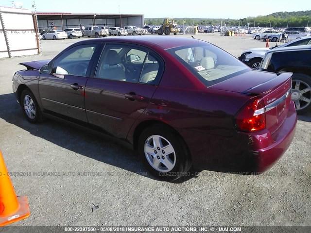 1G1ZT52865F314473 - 2005 CHEVROLET MALIBU LS ბურგუნდია ფოტო 3