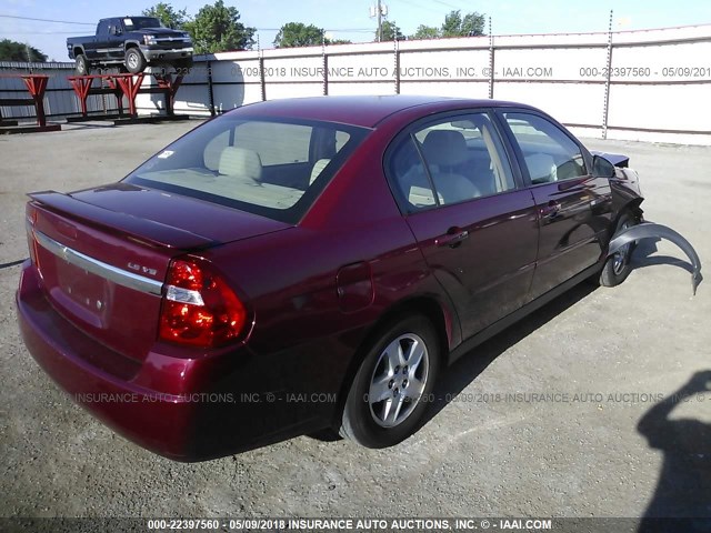 1G1ZT52865F314473 - 2005 CHEVROLET MALIBU LS ბურგუნდია ფოტო 4