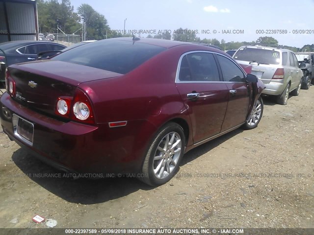 1G1ZE5E70BF169505 - 2011 CHEVROLET MALIBU LTZ 红色 照片 4
