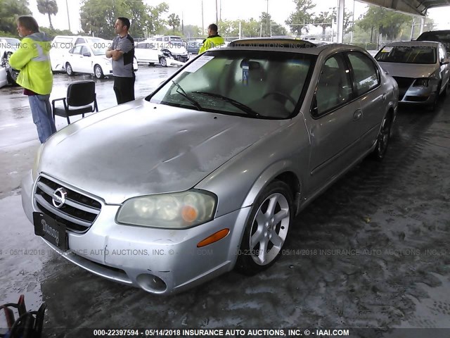 JN1DA31D03T514485 - 2003 NISSAN MAXIMA GLE/GXE/SE SILVER photo 2