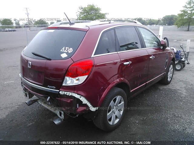 3GSDL53749S572083 - 2009 SATURN VUE XR RED photo 4