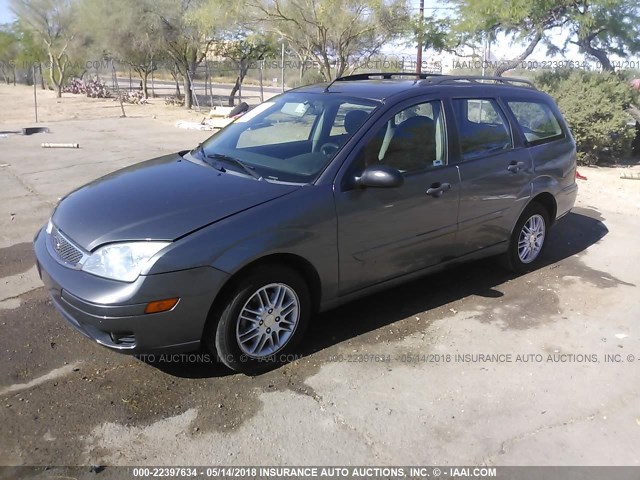 1FAHP36N87W124484 - 2007 FORD FOCUS ZXW/S/SE/SES GRAY photo 2