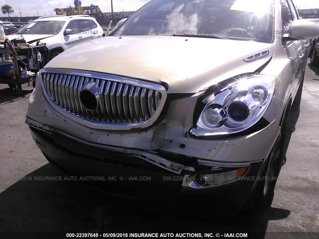 5GALRBED6AJ189907 - 2010 BUICK ENCLAVE CXL Champagne photo 6