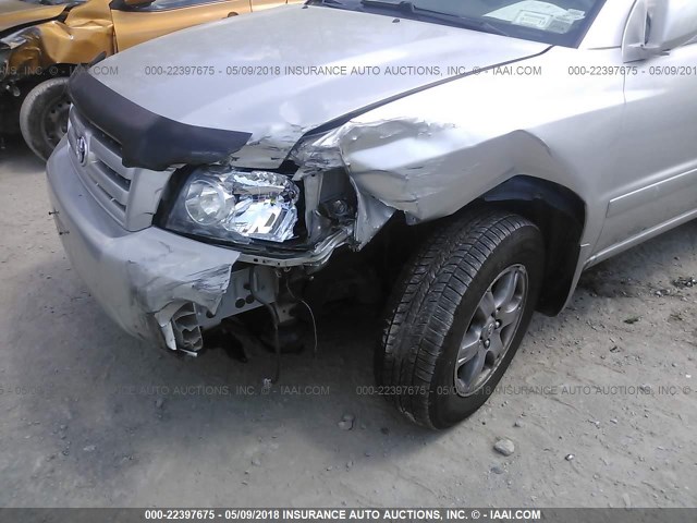 JTEEP21A960145790 - 2006 TOYOTA HIGHLANDER LIMITED SILVER photo 6