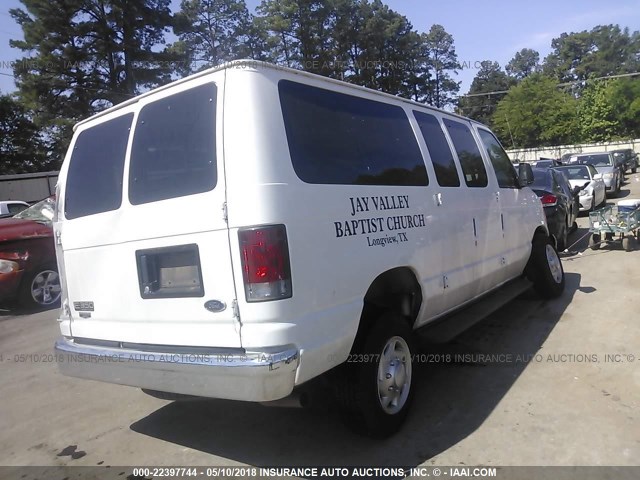 1FBNE31L65HA92181 - 2005 FORD ECONOLINE E350 SUPER DUTY WAGON WHITE photo 4