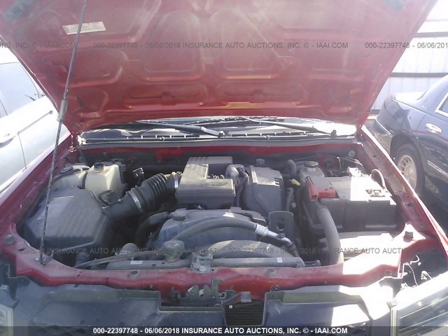 1GCDT14E878239103 - 2007 CHEVROLET COLORADO RED photo 10