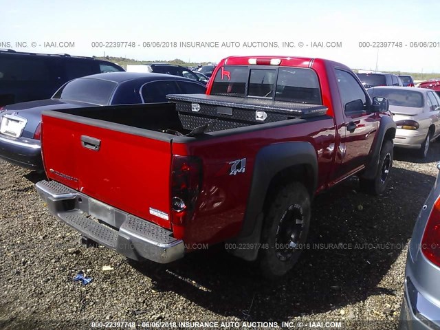 1GCDT14E878239103 - 2007 CHEVROLET COLORADO RED photo 4