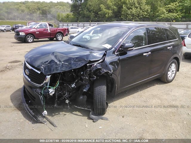 5XYPG4A35HG208665 - 2017 KIA SORENTO LX/L BLACK photo 2