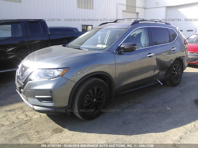 5N1AT2MV6HC890605 - 2017 NISSAN ROGUE SV/SL GRAY photo 2