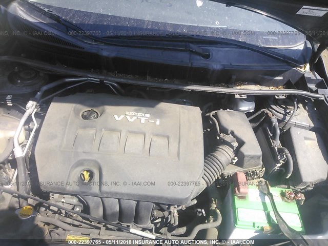 2T1KU4EE7AC347728 - 2010 TOYOTA COROLLA MATRIX  GRAY photo 10