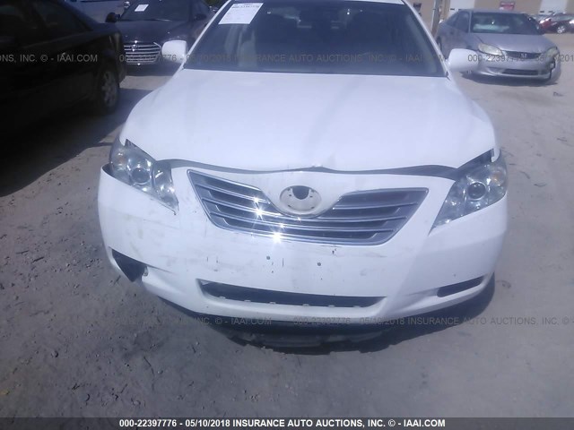 4T1BB46K08U045149 - 2008 TOYOTA CAMRY HYBRID WHITE photo 6