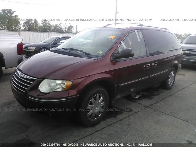 2A4GP64L67R269129 - 2007 CHRYSLER TOWN & COUNTRY LIMITED RED photo 2