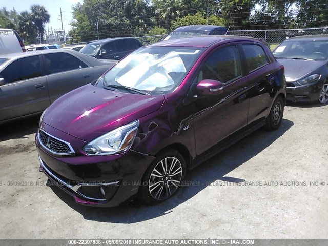 ML32A5HJ6HH015053 - 2017 MITSUBISHI MIRAGE GT MAROON photo 2