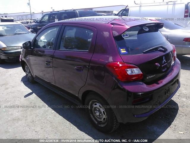 ML32A5HJ6HH015053 - 2017 MITSUBISHI MIRAGE GT MAROON photo 3