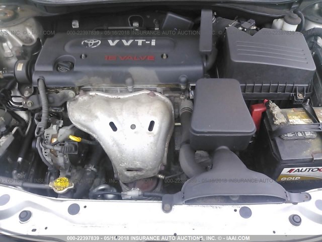 4T1BE46K68U220771 - 2008 TOYOTA CAMRY CE/LE/XLE/SE SILVER photo 10
