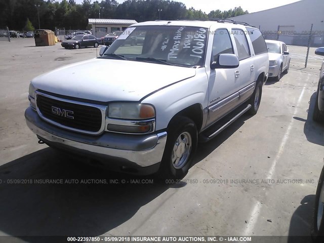 3GKFK16TXYG106186 - 2000 GMC YUKON XL K1500 WHITE photo 2