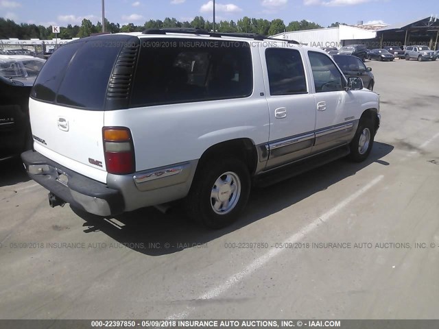 3GKFK16TXYG106186 - 2000 GMC YUKON XL K1500 WHITE photo 4