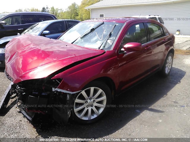 1C3CCBBB1CN125535 - 2012 CHRYSLER 200 TOURING MAROON photo 2