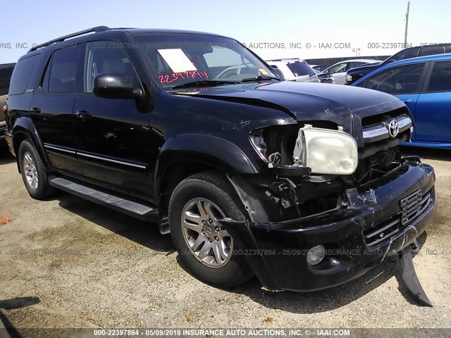 5TDZT38A65S244995 - 2005 TOYOTA SEQUOIA LIMITED BLACK photo 1