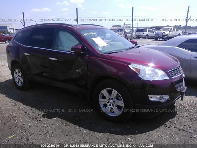 1GNKRJED7BJ282660 - 2011 CHEVROLET TRAVERSE LT BURGUNDY photo 1