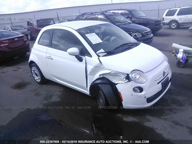 3C3CFFAR8CT111483 - 2012 FIAT 500 POP WHITE photo 1