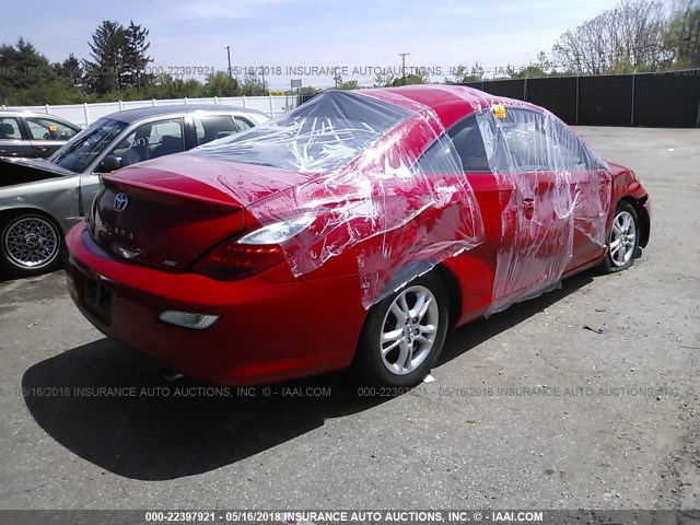 4T1CA30P48U148046 - 2008 TOYOTA CAMRY SOLARA SE/SLE/SPORT RED photo 4