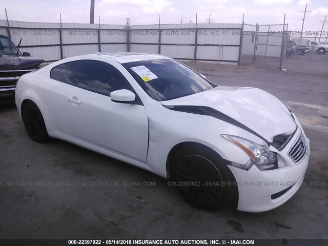 JN1CV6EK4AM100370 - 2010 INFINITI G37 SPORT WHITE photo 1