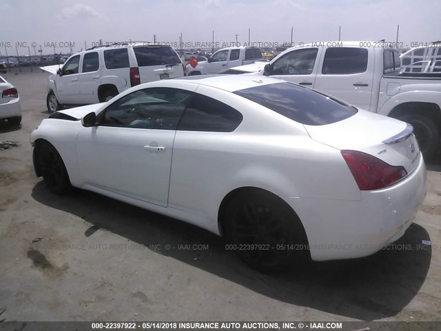 JN1CV6EK4AM100370 - 2010 INFINITI G37 SPORT WHITE photo 3